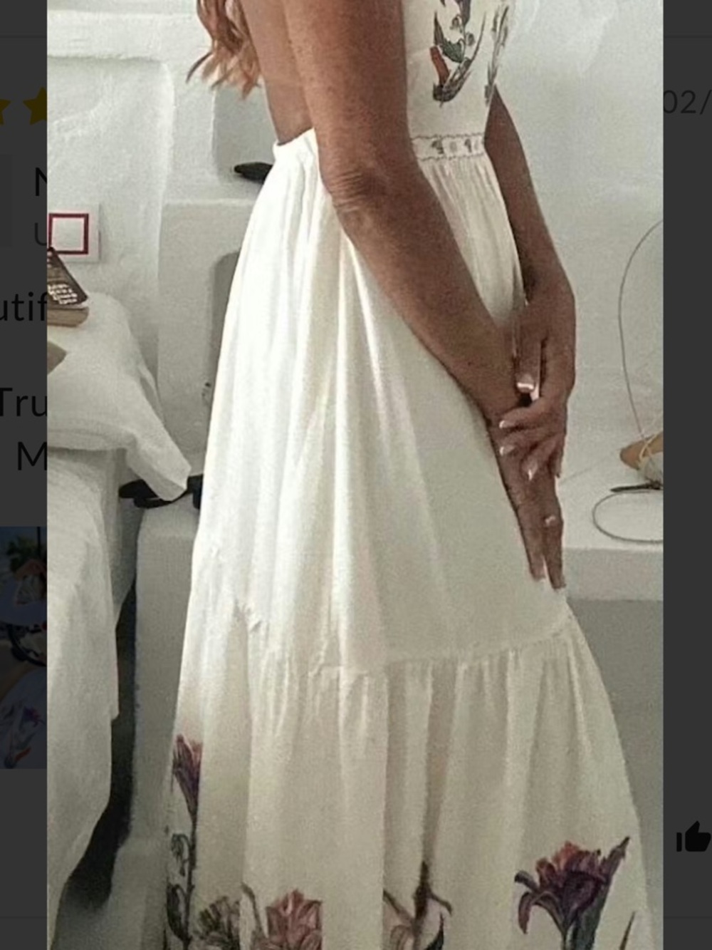 Commense Backless Pleated Floral Dress Size Medium NWT - Picture 9 of 10